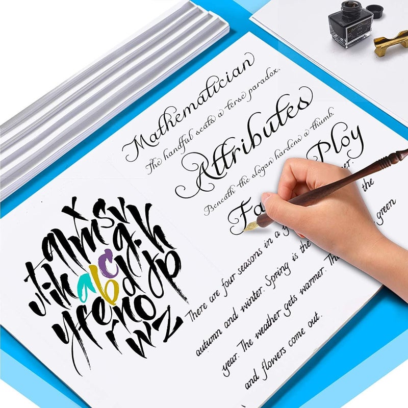 ASXMA Calligraphy Pens Gift Set - Personalized Caligraphy Pen Kits Calligraphy Set For Beginners&professional.glass dip pen Include Glass And Wooden Dip Pen,Pen Holder,Various Sizes Of Nibs Etc - Image 2